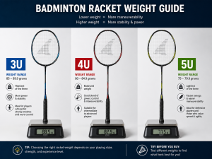 badminton racket weight guide