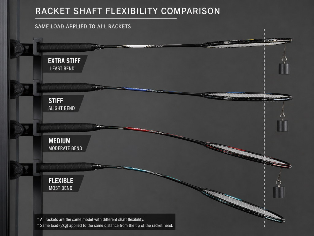 badminton racket flex guide