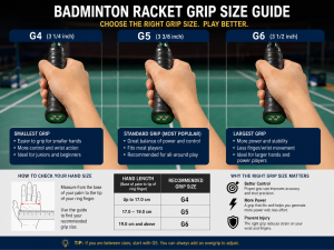 badminton racket grip size guide